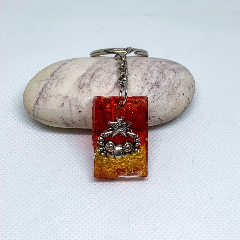 Zodiac cancer keychain,horoscope keychain